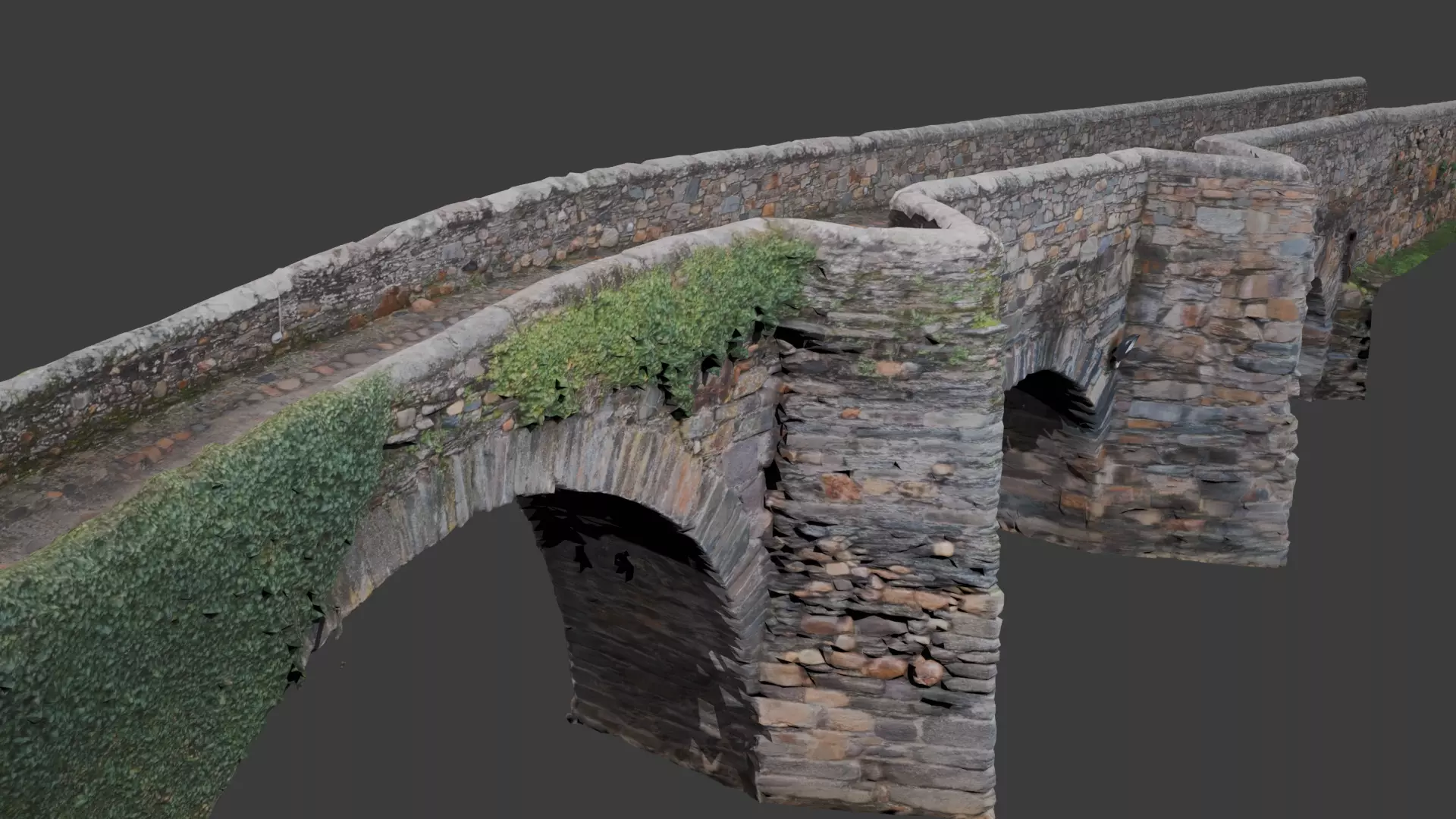Scanning Roman Bridge 3D Low-poly 3D model_0