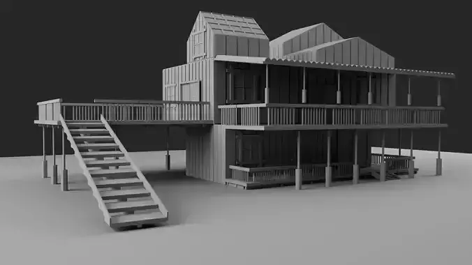 Medival house Low Poly