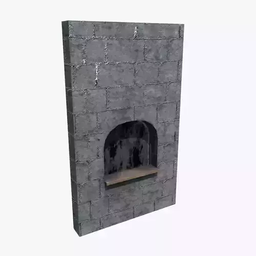 Medieval Stone Window Wall V02
