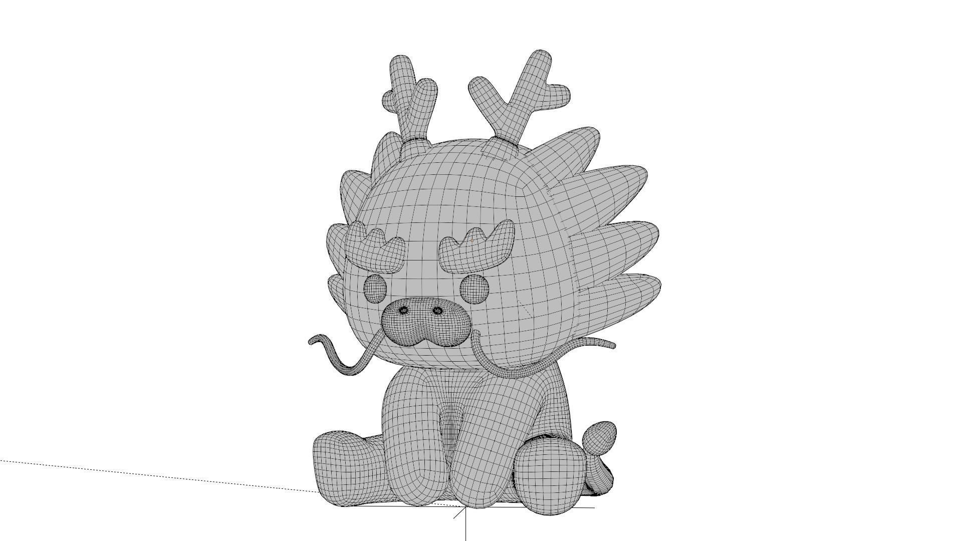 Chinese Zodiac Year of the Dragon Sitting Pose 3D print model_7