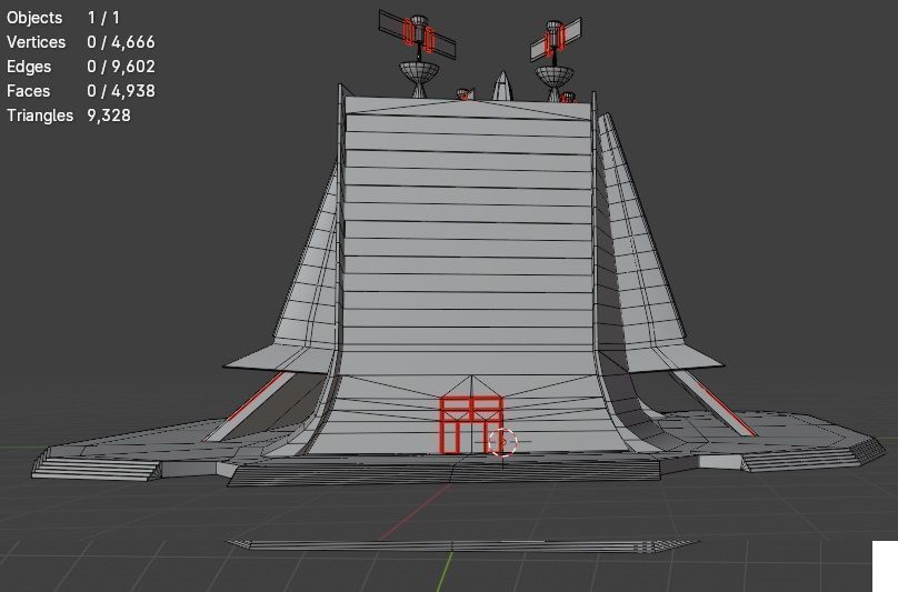 Scientific Building 111 Low-poly 3D model_18