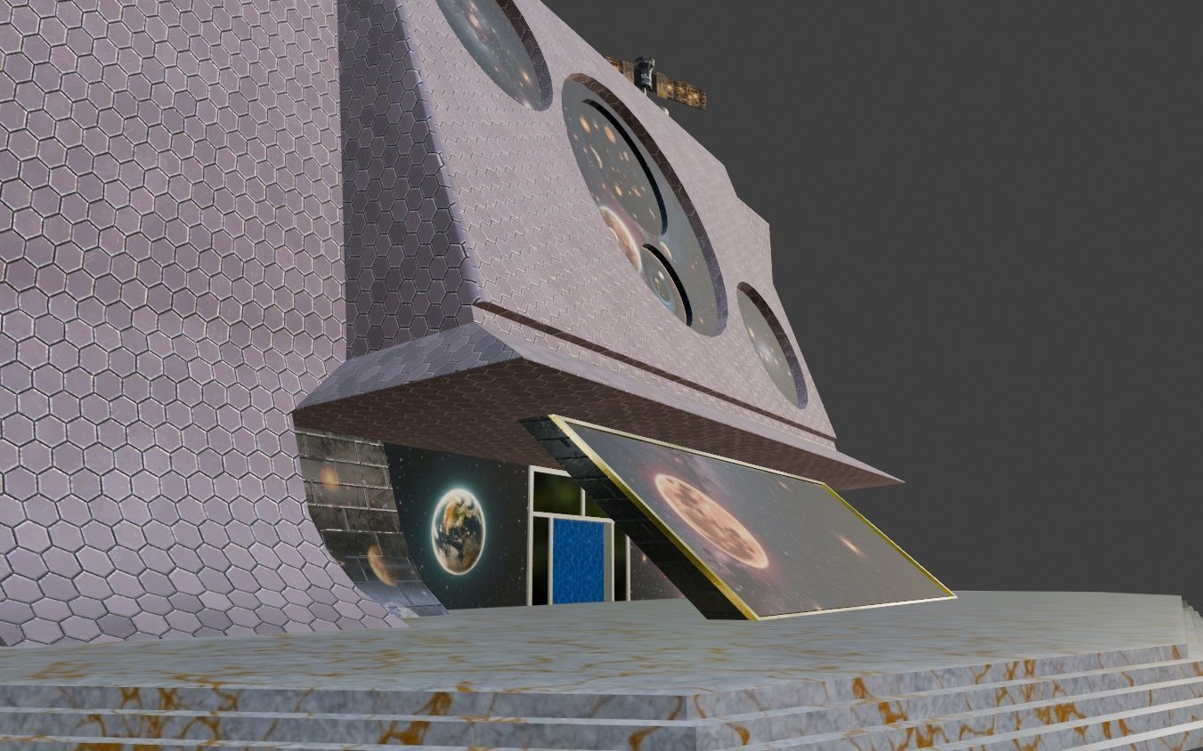 Scientific Building 111 Low-poly 3D model_5