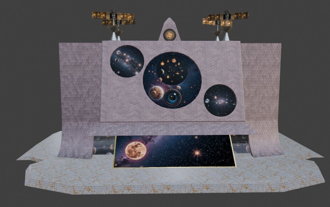 Scientific Building 111 Low-poly 3D model_2