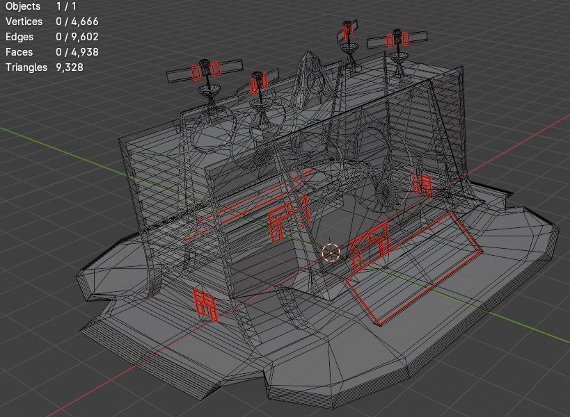 Scientific Building 111 Low-poly 3D model_16