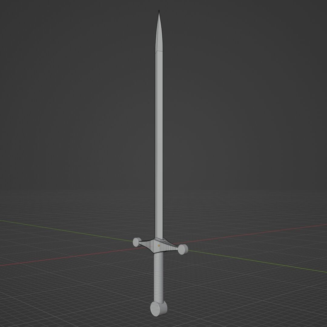Simple Sword 3D model_3