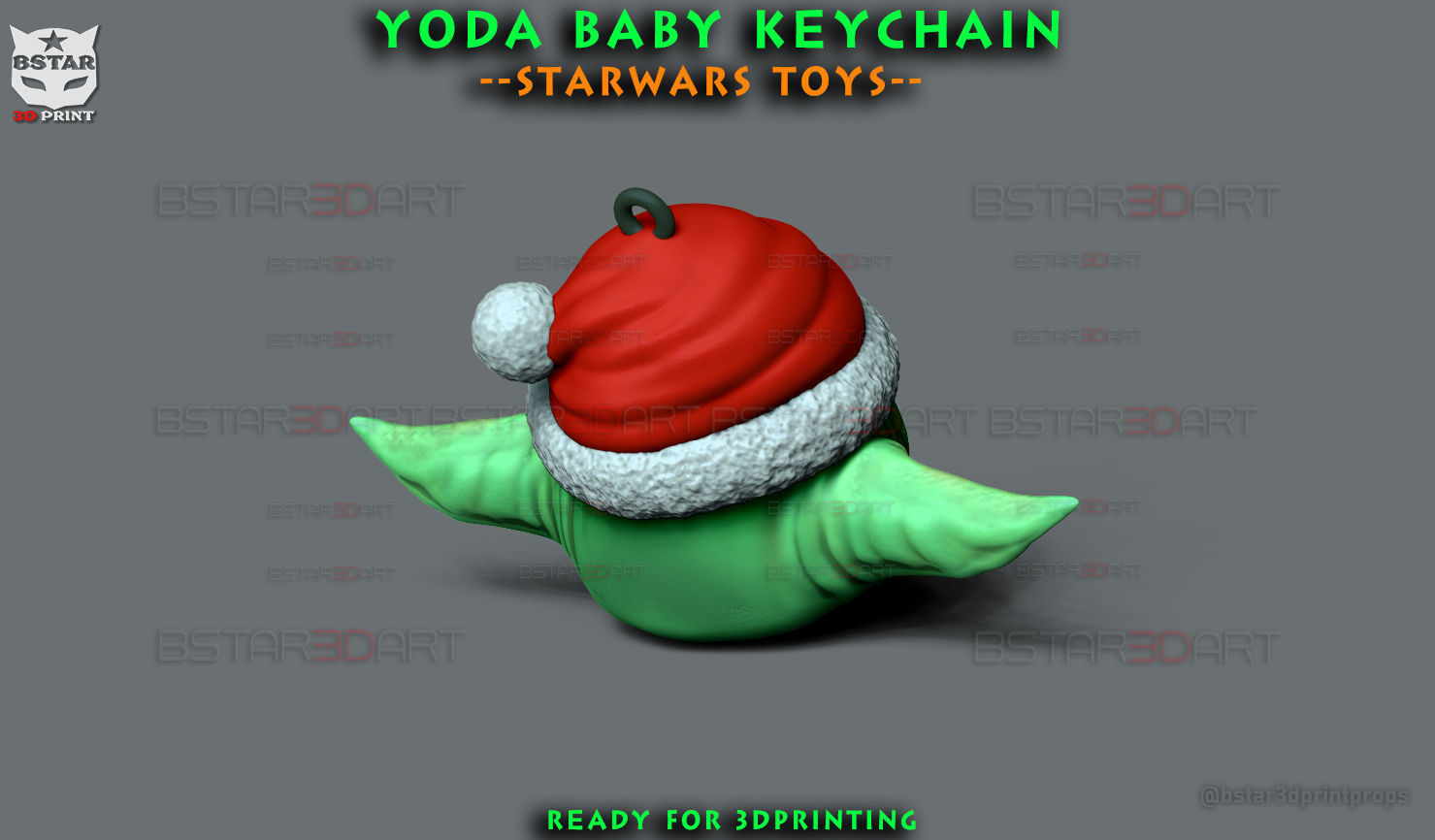 Yoda Baby keychain - Starwars Christmas Decoration 3D print model_4