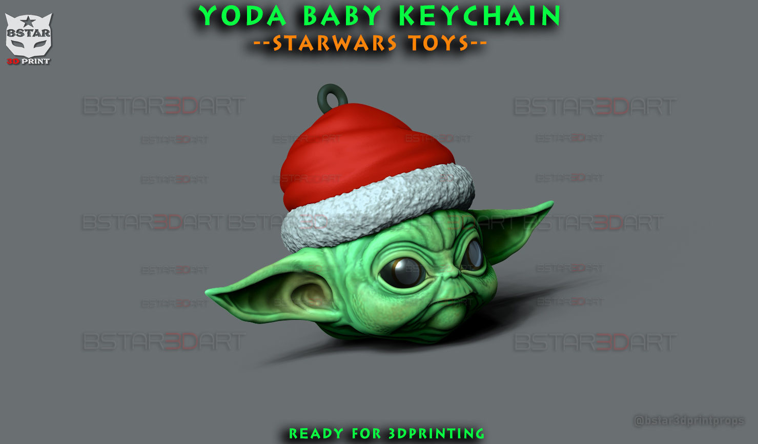 Yoda Baby keychain - Starwars Christmas Decoration 3D print model_5
