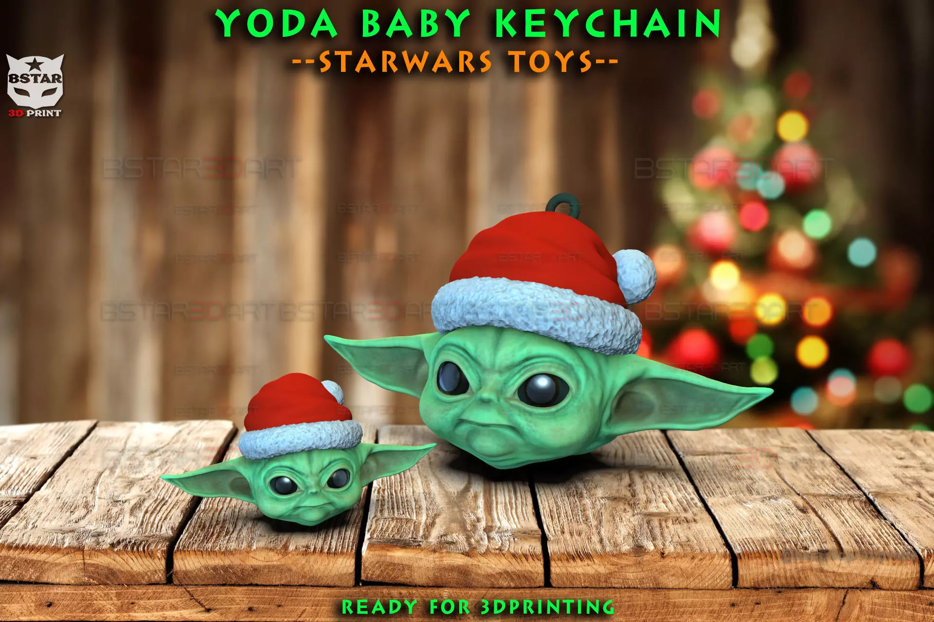 Yoda Baby keychain - Starwars Christmas Decoration 3D print model_0