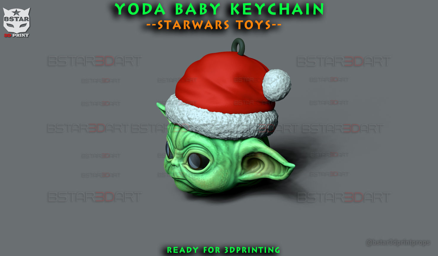 Yoda Baby keychain - Starwars Christmas Decoration 3D print model_2