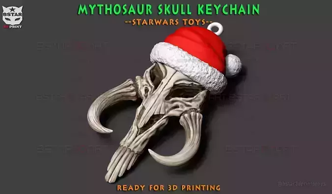 Mythosaur Skull keychain - Starwars Christmas Decoration 3D print model