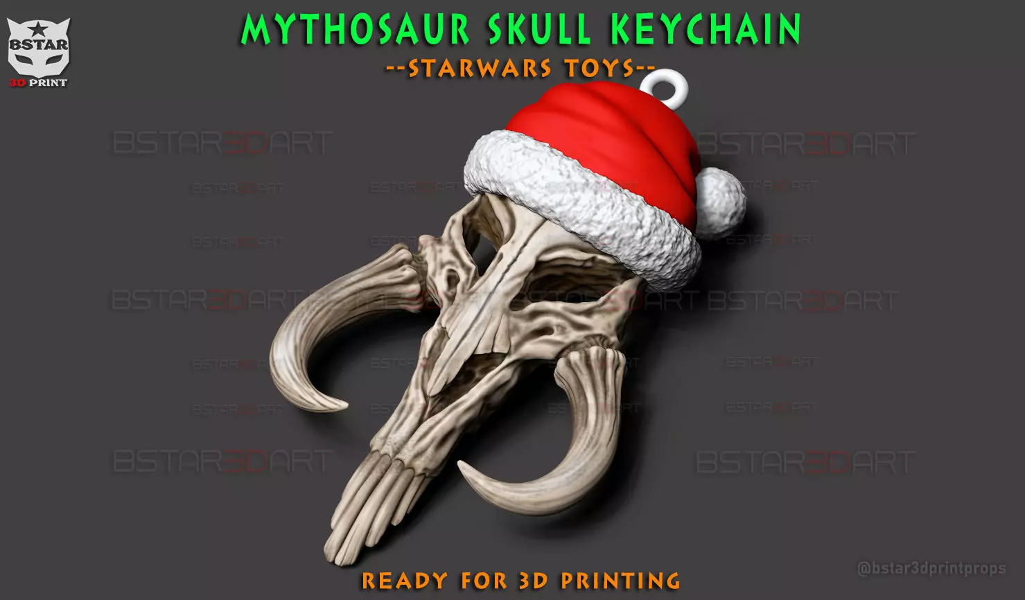 Mythosaur Skull keychain - Starwars Christmas Decoration 3D print model_0