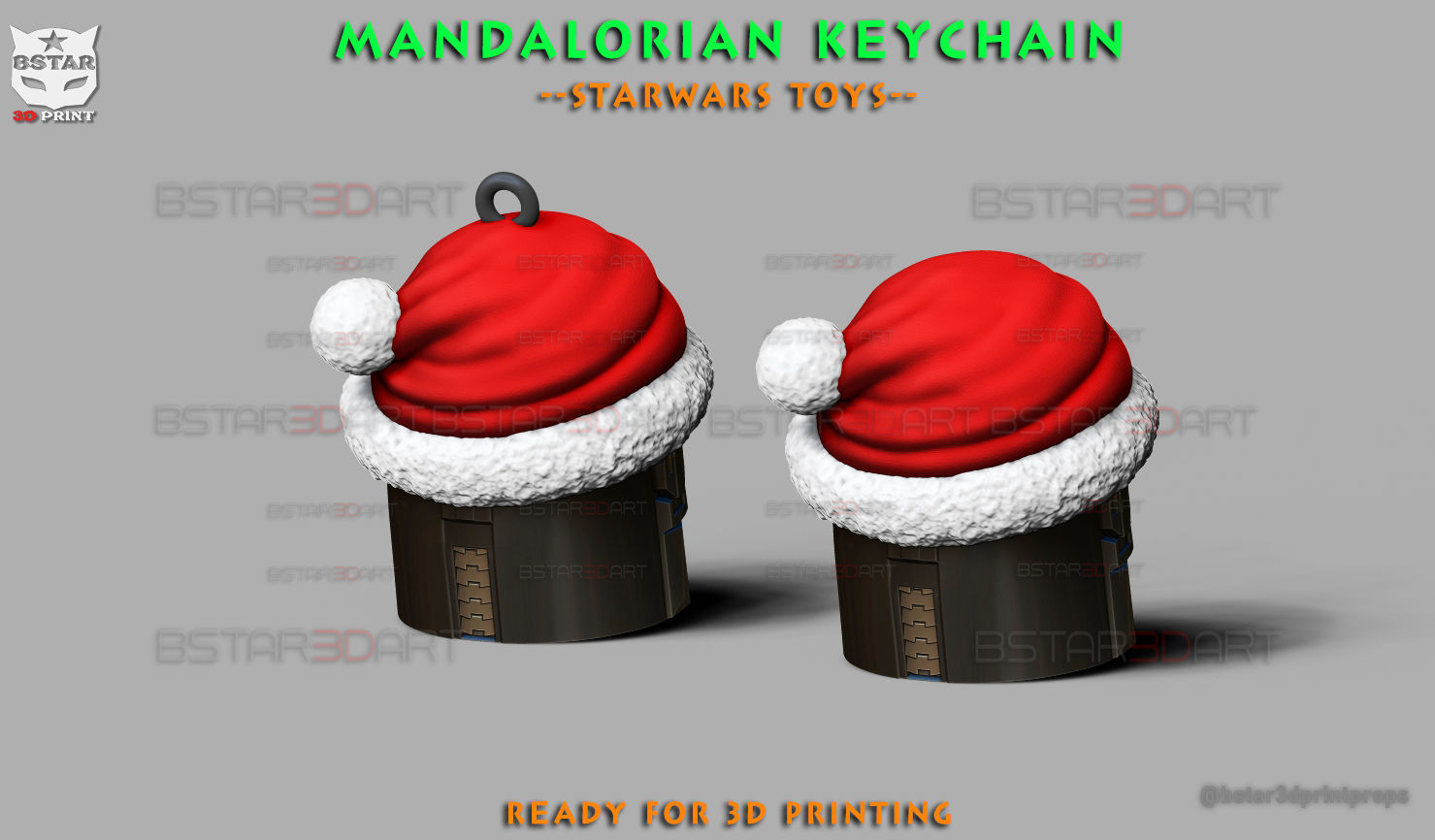Mandaloria keychain - Starwars Christmas Decoration 3D print model_2