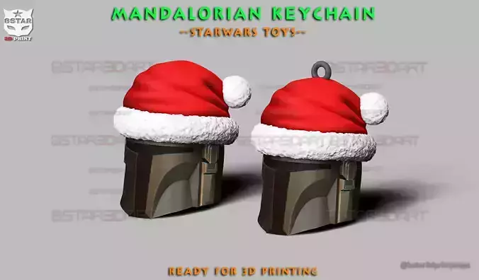 Mandaloria keychain - Starwars Christmas Decoration 3D print model