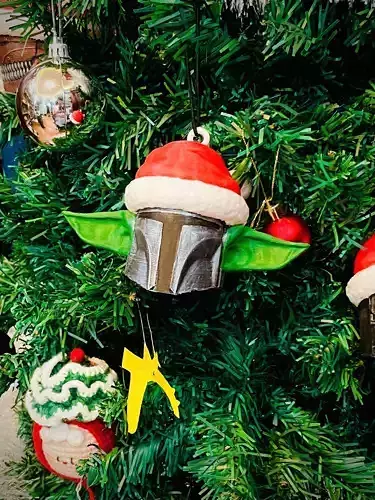Yoda Mando keychain - Starwars Christmas Decoration 3D print model