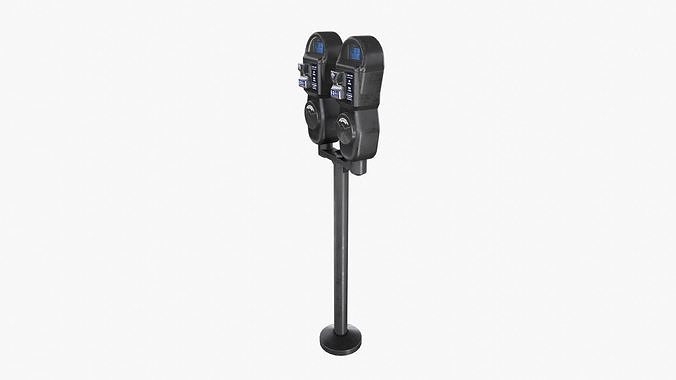 Parking Meter Low-poly 3D model 3