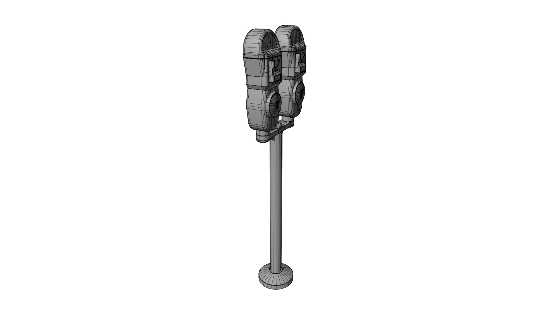 Parking Meter Low-poly 3D model_17
