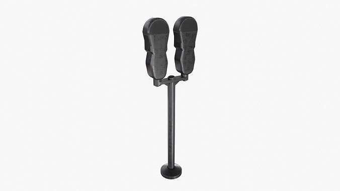 Parking Meter Low-poly 3D model 6