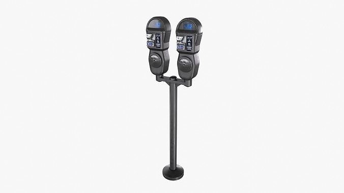 Parking Meter Low-poly 3D model 2