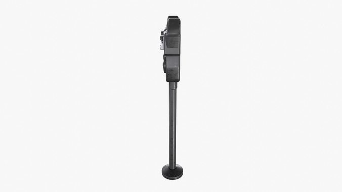 Parking Meter Low-poly 3D model 4