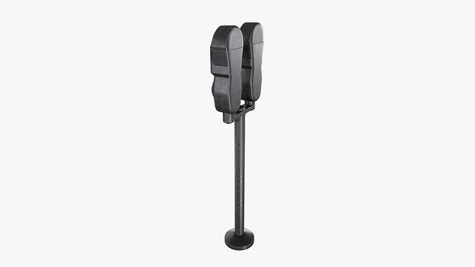 Parking Meter Low-poly 3D model 5