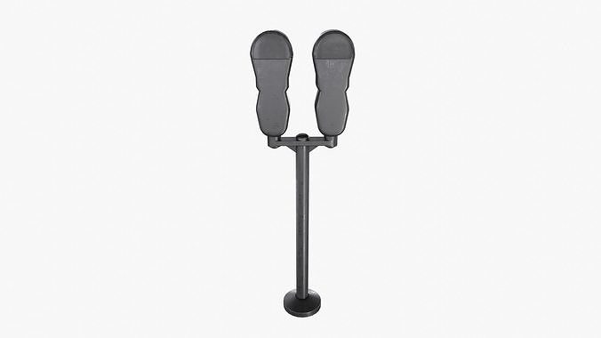 Parking Meter Low-poly 3D model 7
