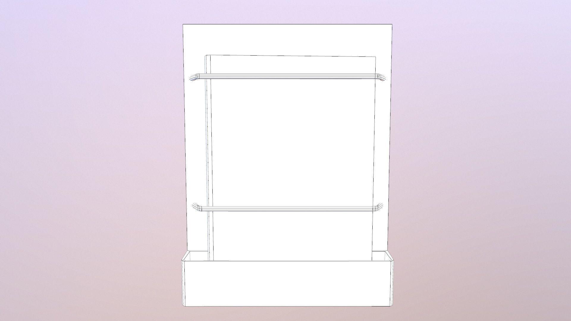 Office Decor Set FIle Low-poly 3D model_7