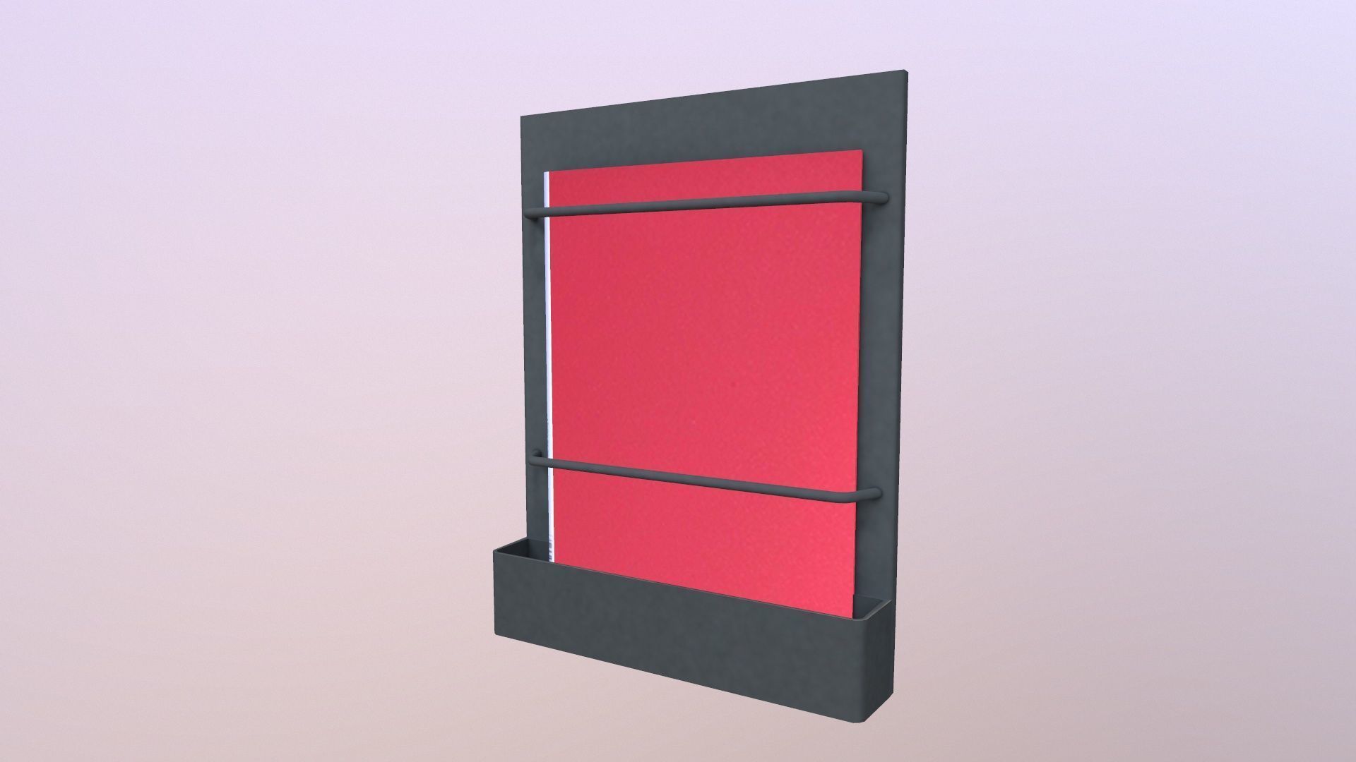 Office Decor Set FIle Low-poly 3D model_2