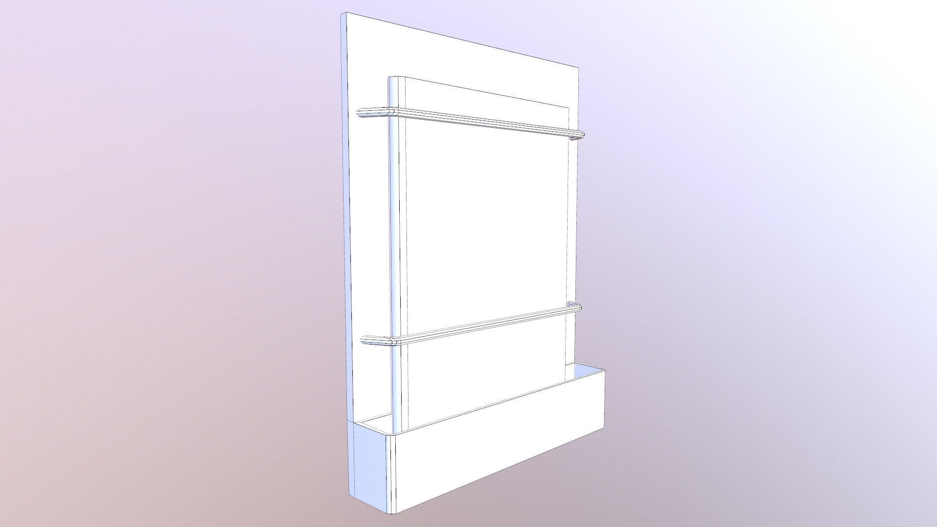 Office Decor Set FIle Low-poly 3D model_8