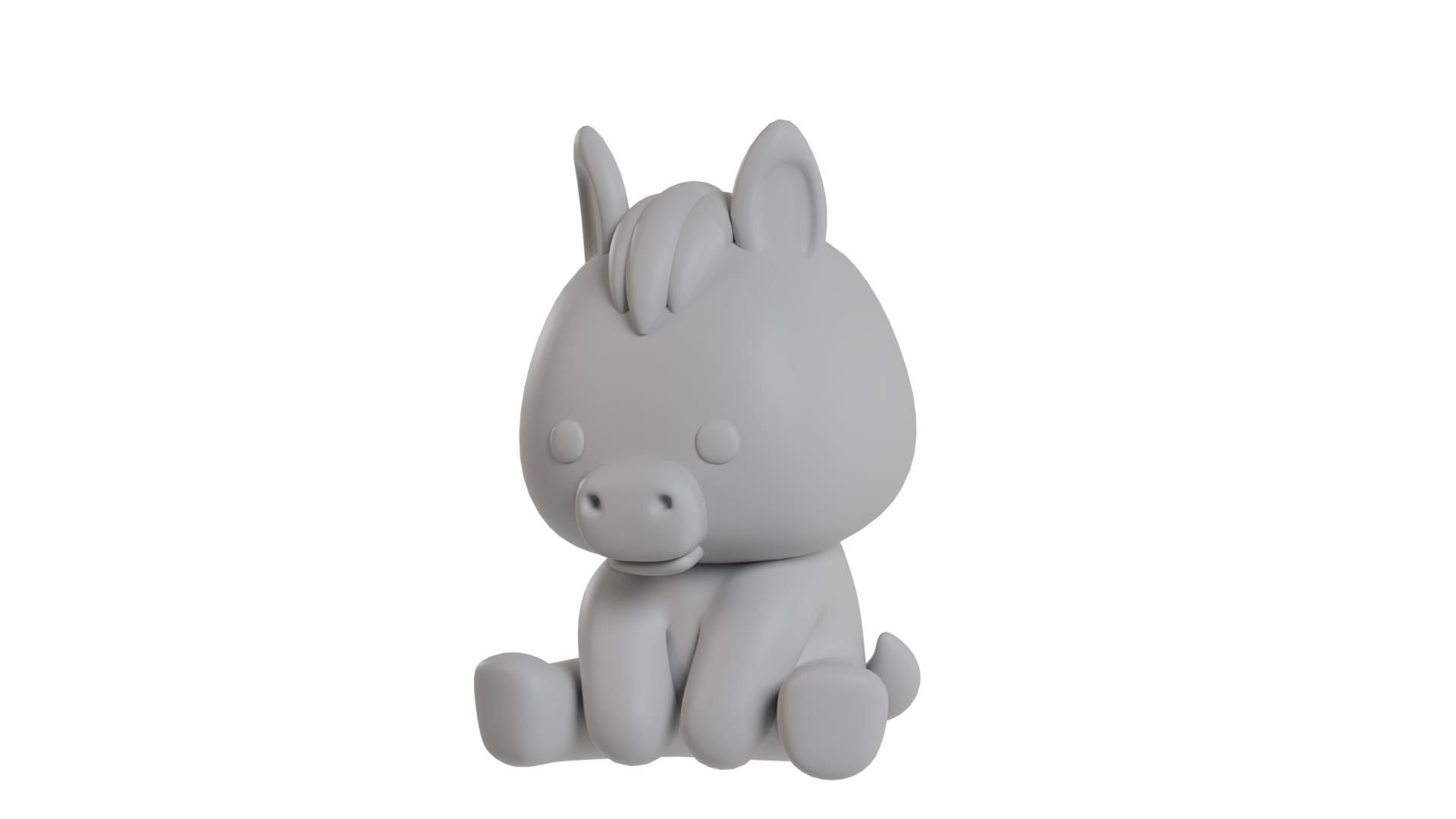 Chinese Zodiac Year of the Horse Sitting Pose 3D print model_6