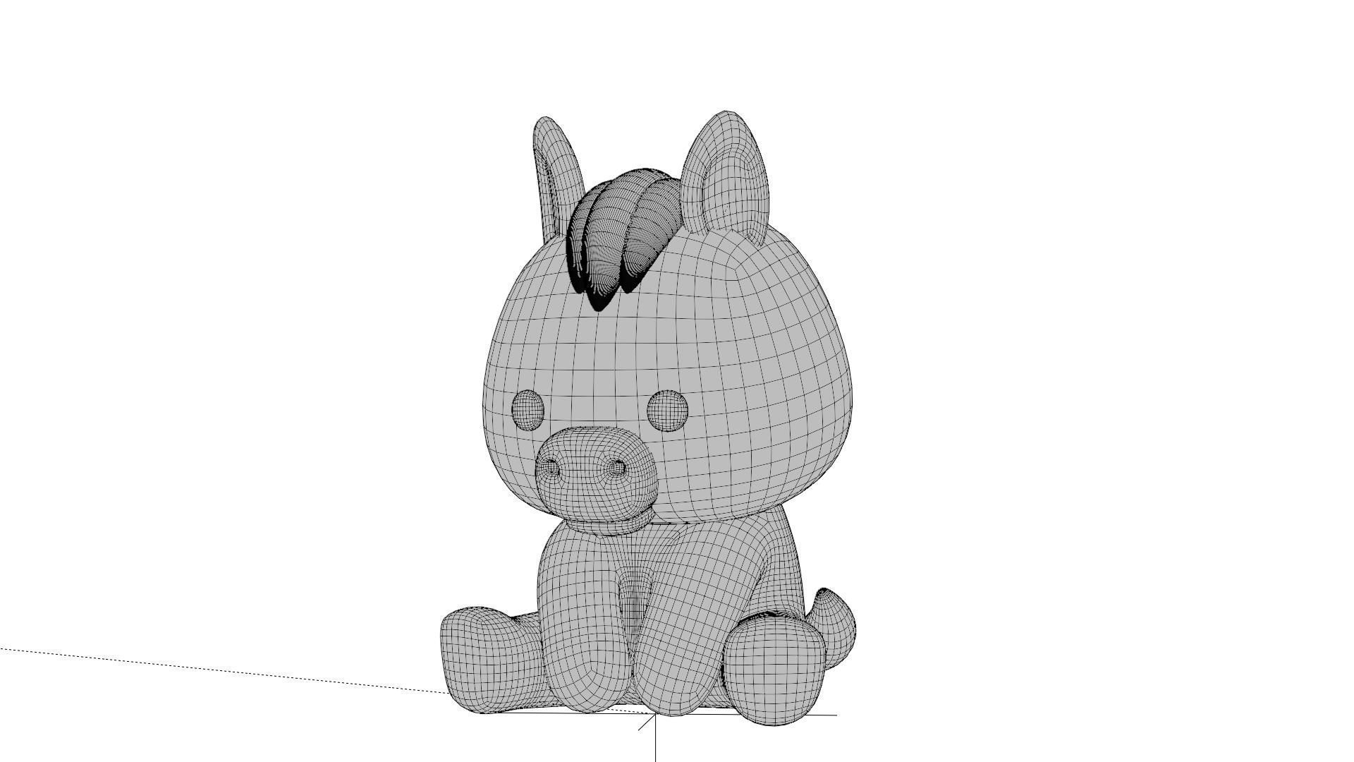 Chinese Zodiac Year of the Horse Sitting Pose 3D print model_7