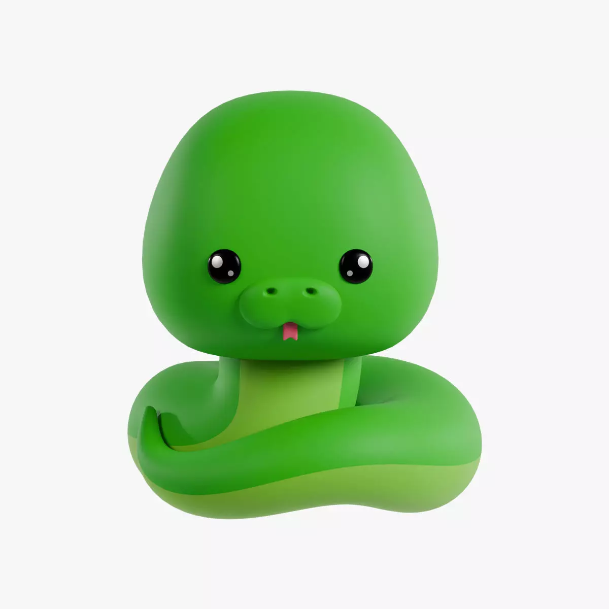 Chinese Zodiac Year of the Snake Sitting Pose 3D print model_0