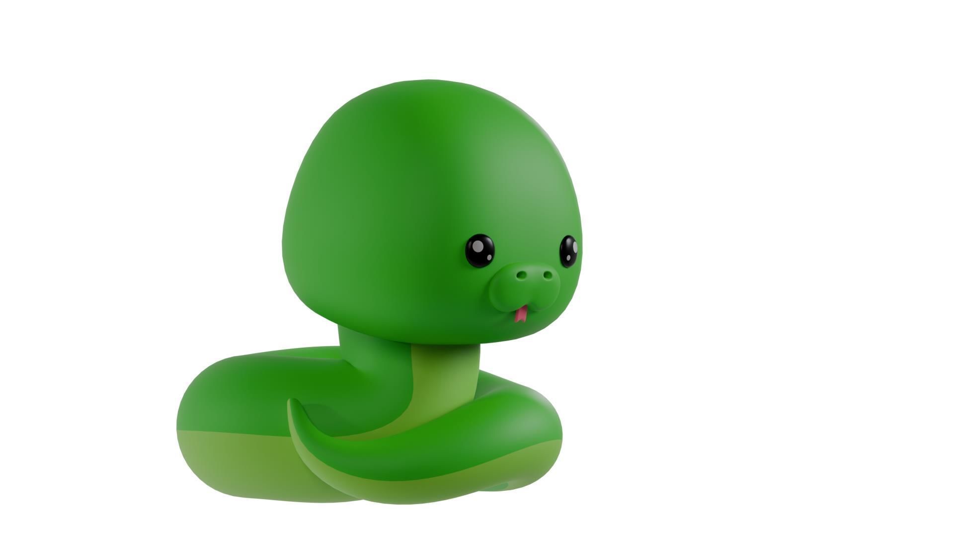 Chinese Zodiac Year of the Snake Sitting Pose 3D print model_3