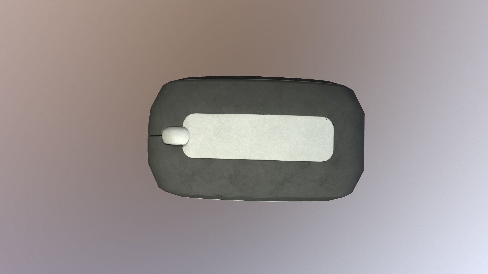 Computer Mouse Black Low-poly 3D model_5