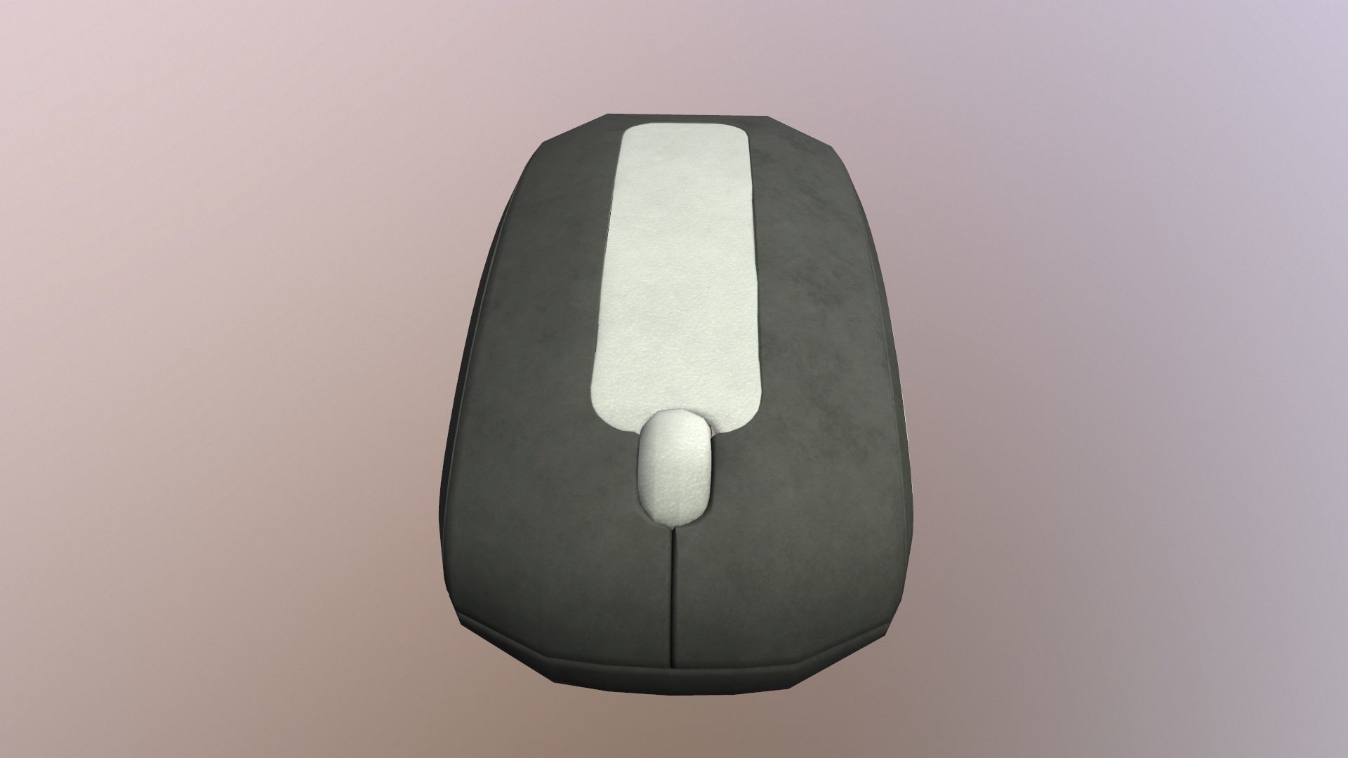 Computer Mouse Black Low-poly 3D model_2