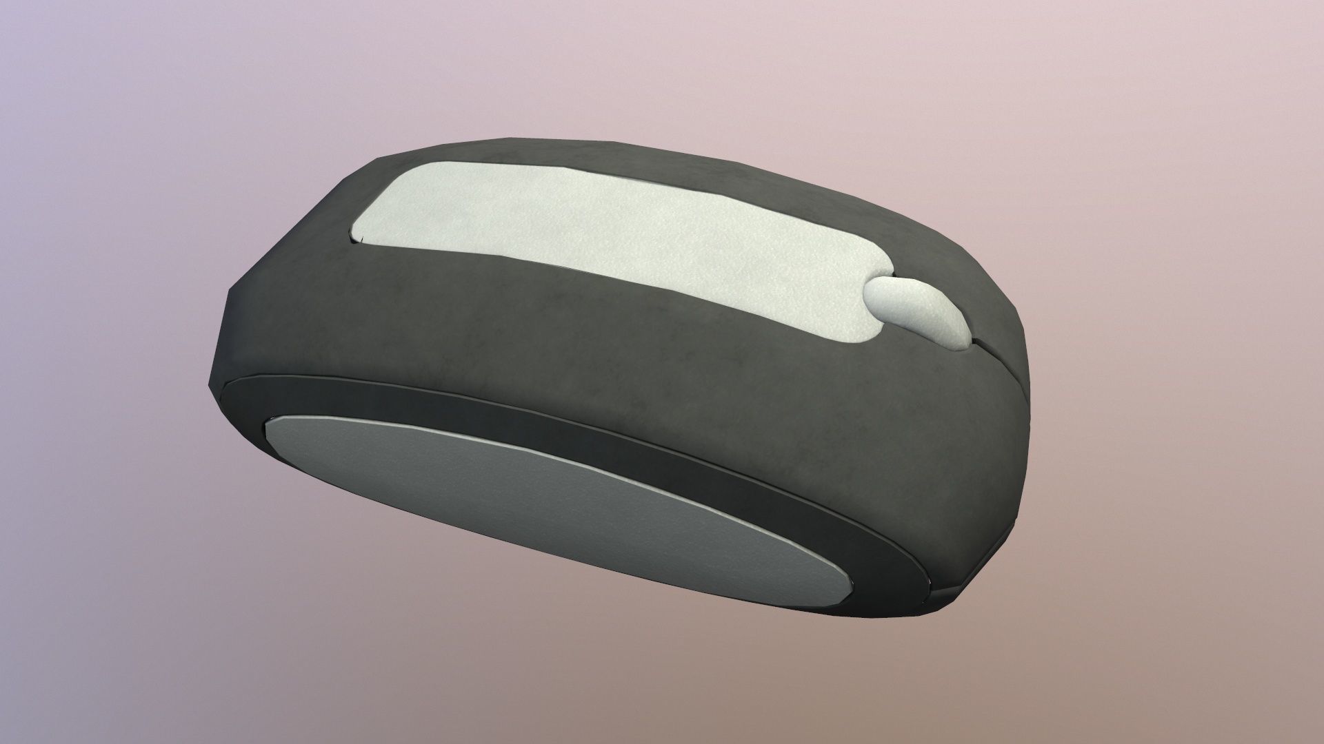 Computer Mouse Black Low-poly 3D model_3