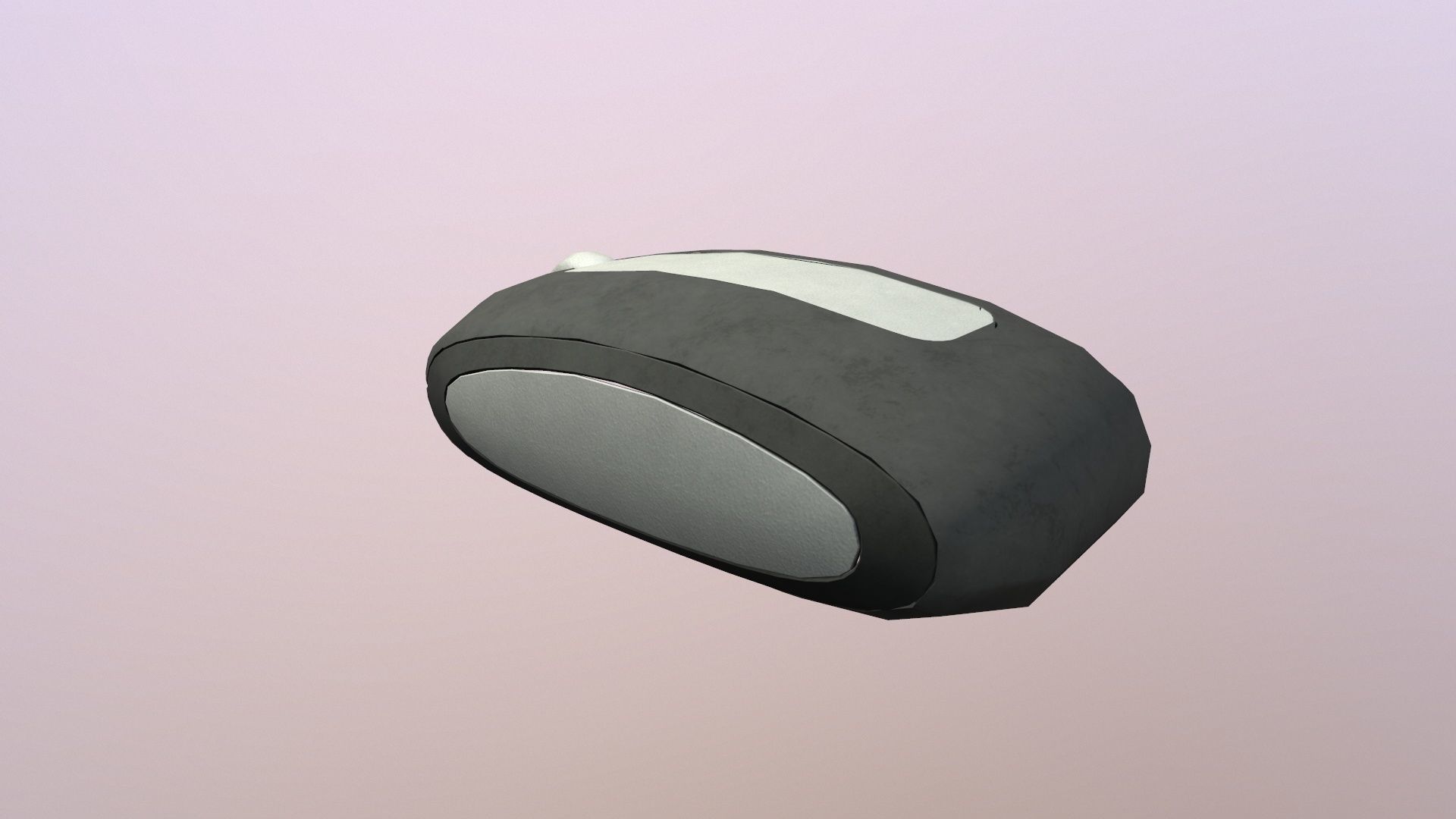 Computer Mouse Black Low-poly 3D model_4