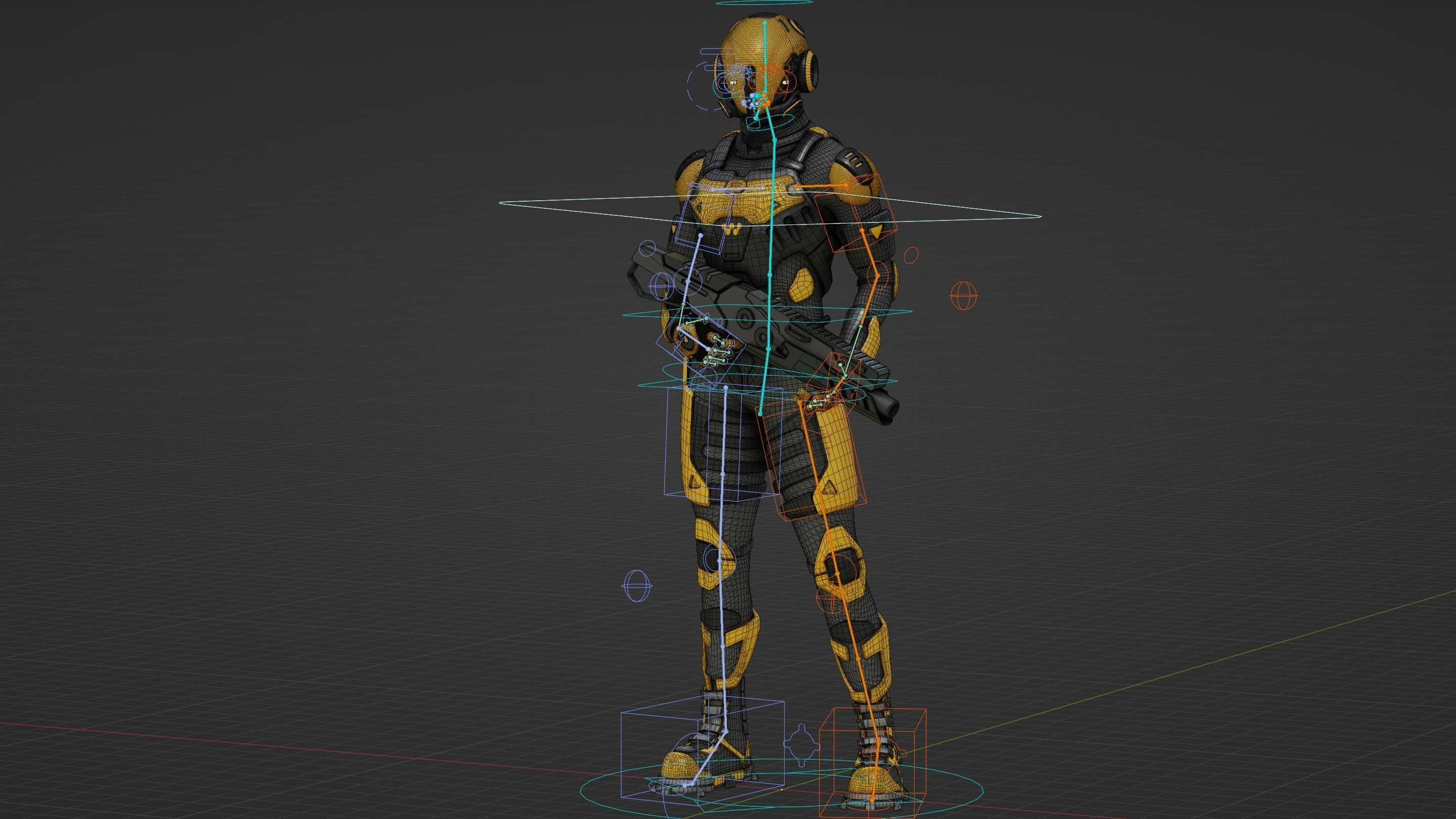 MECHA SOLDIER-G Rigged for Unreal Engine - Unity - MIXAMO 3D model_37