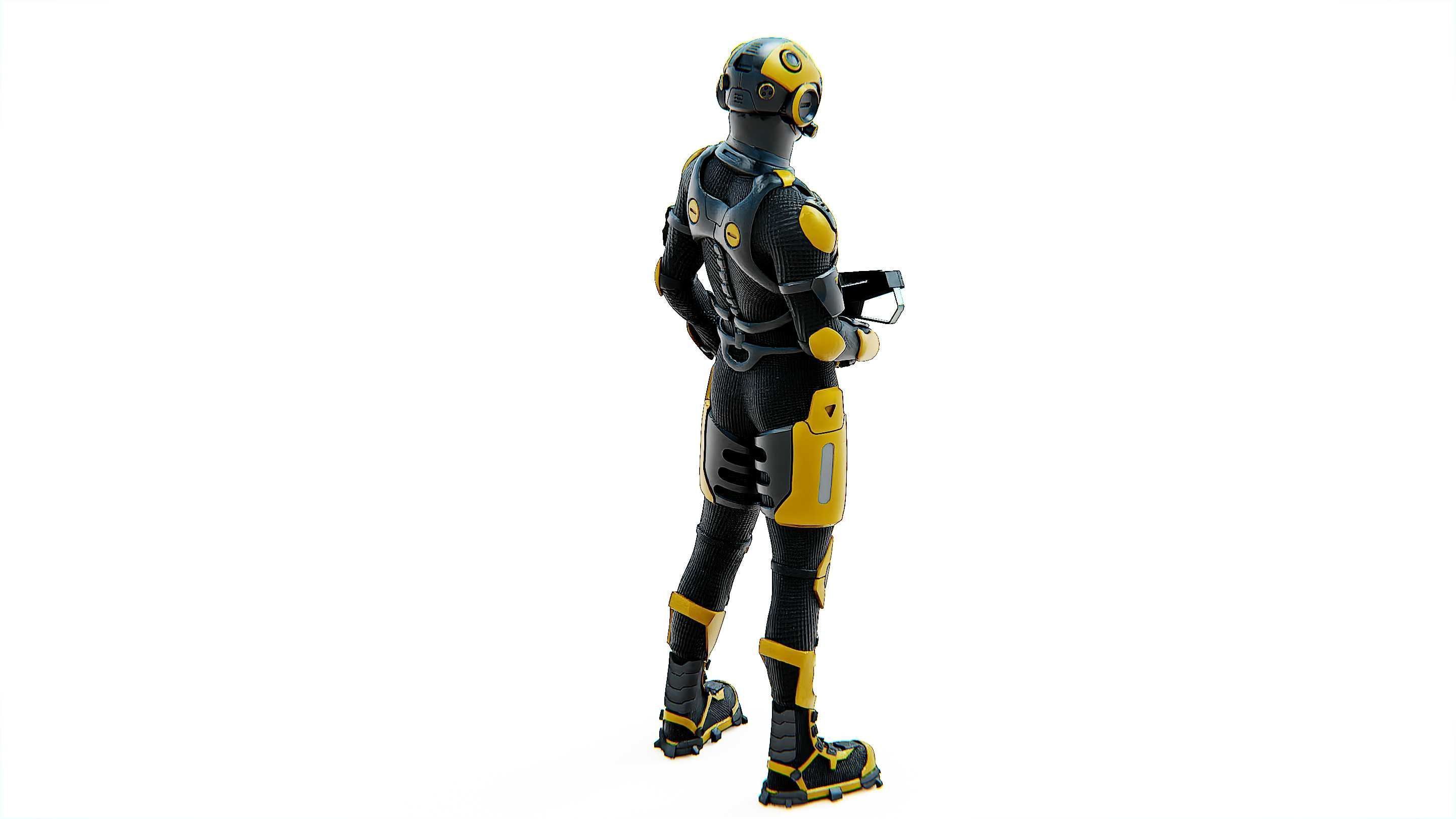 MECHA SOLDIER-G Rigged for Unreal Engine - Unity - MIXAMO 3D model_9