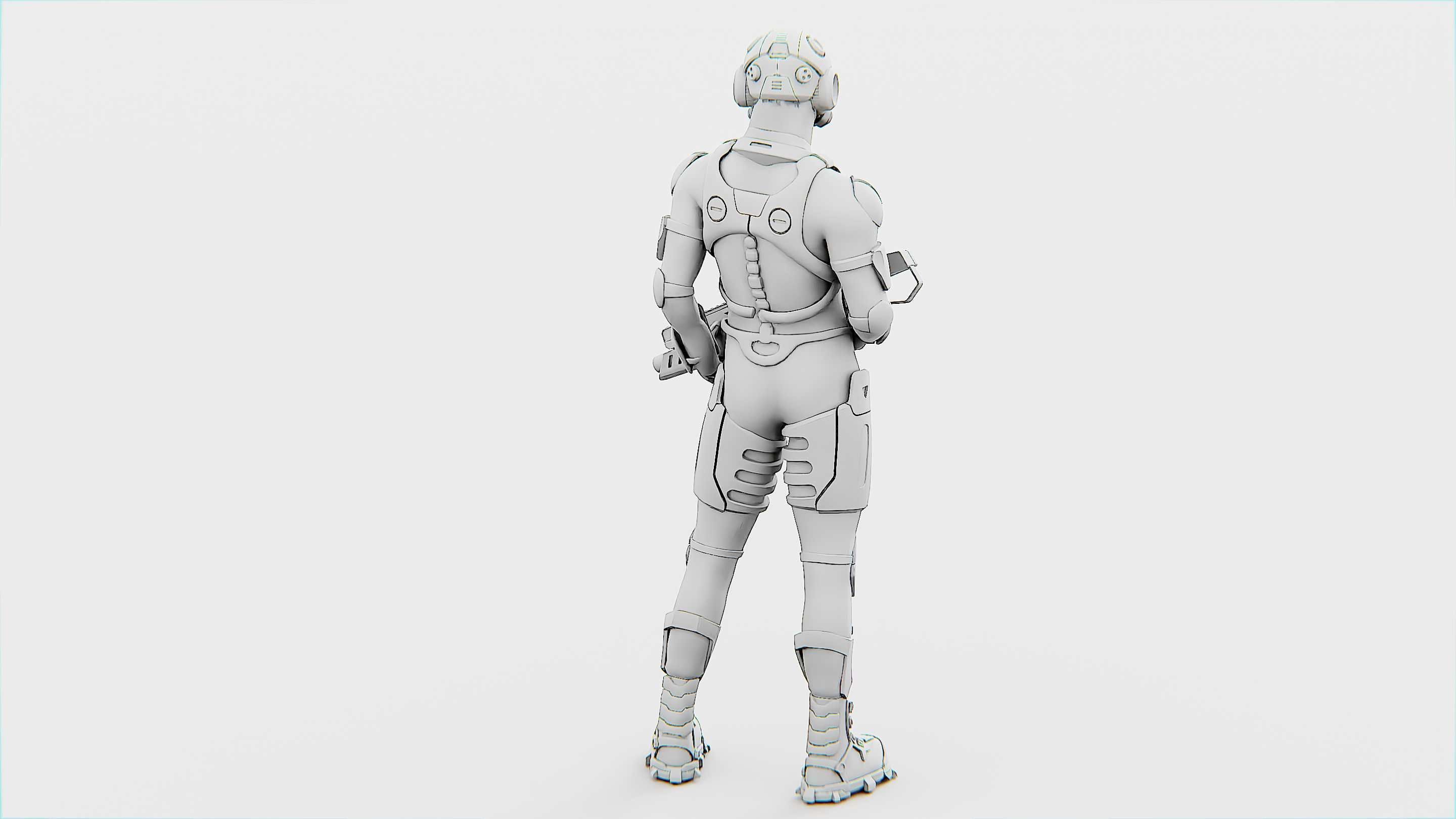 MECHA SOLDIER-G Rigged for Unreal Engine - Unity - MIXAMO 3D model_33