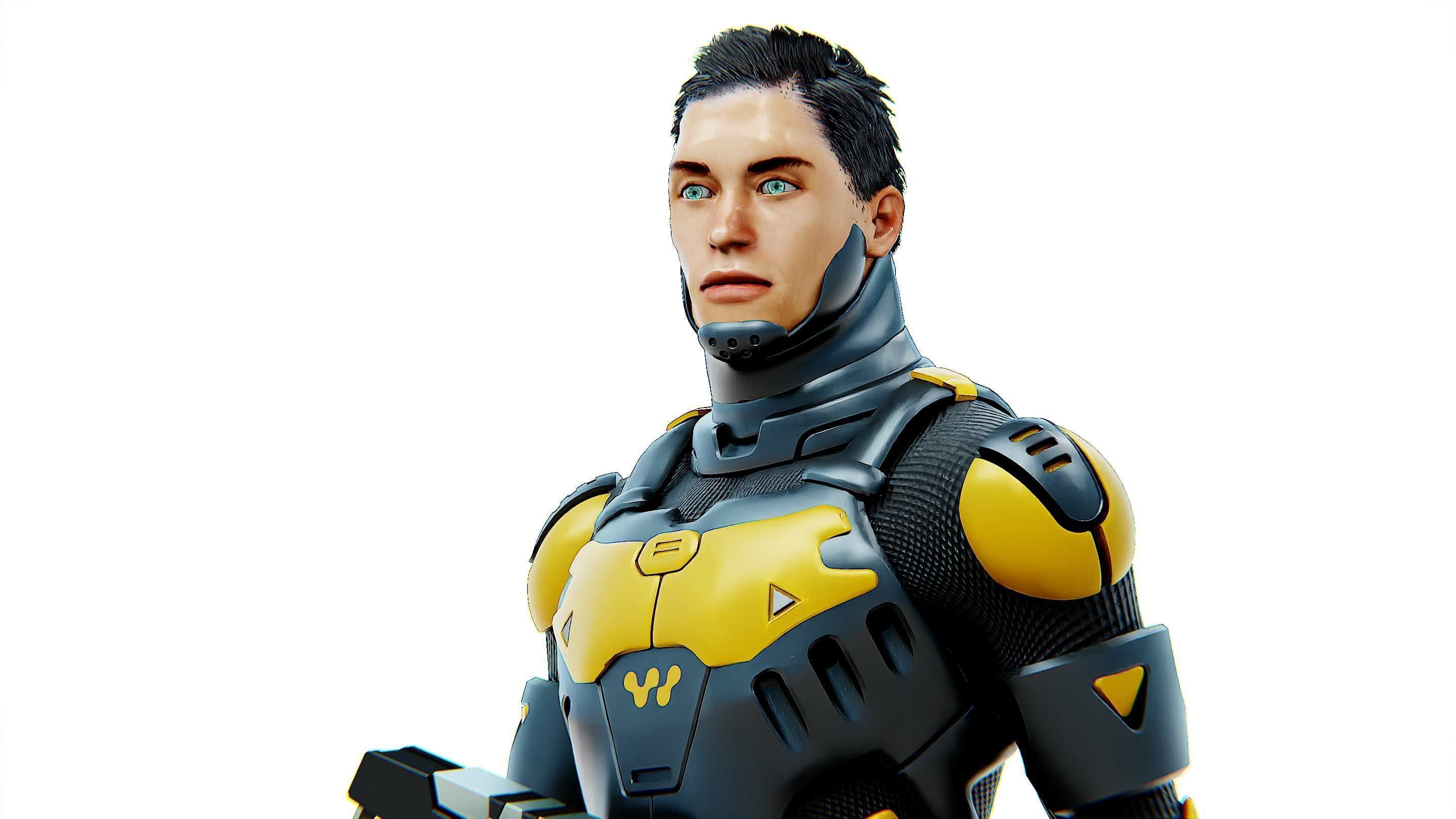 MECHA SOLDIER-G Rigged for Unreal Engine - Unity - MIXAMO 3D model_25