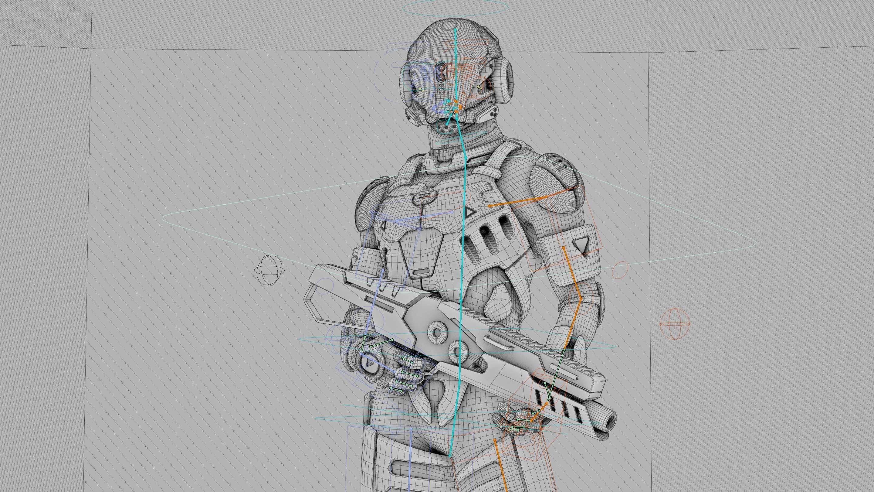 MECHA SOLDIER-G Rigged for Unreal Engine - Unity - MIXAMO 3D model_40