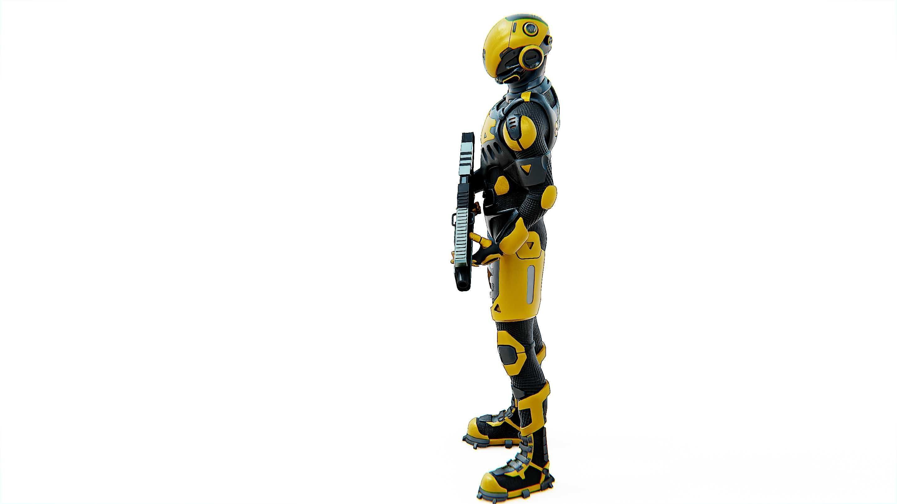 MECHA SOLDIER-G Rigged for Unreal Engine - Unity - MIXAMO 3D model_17