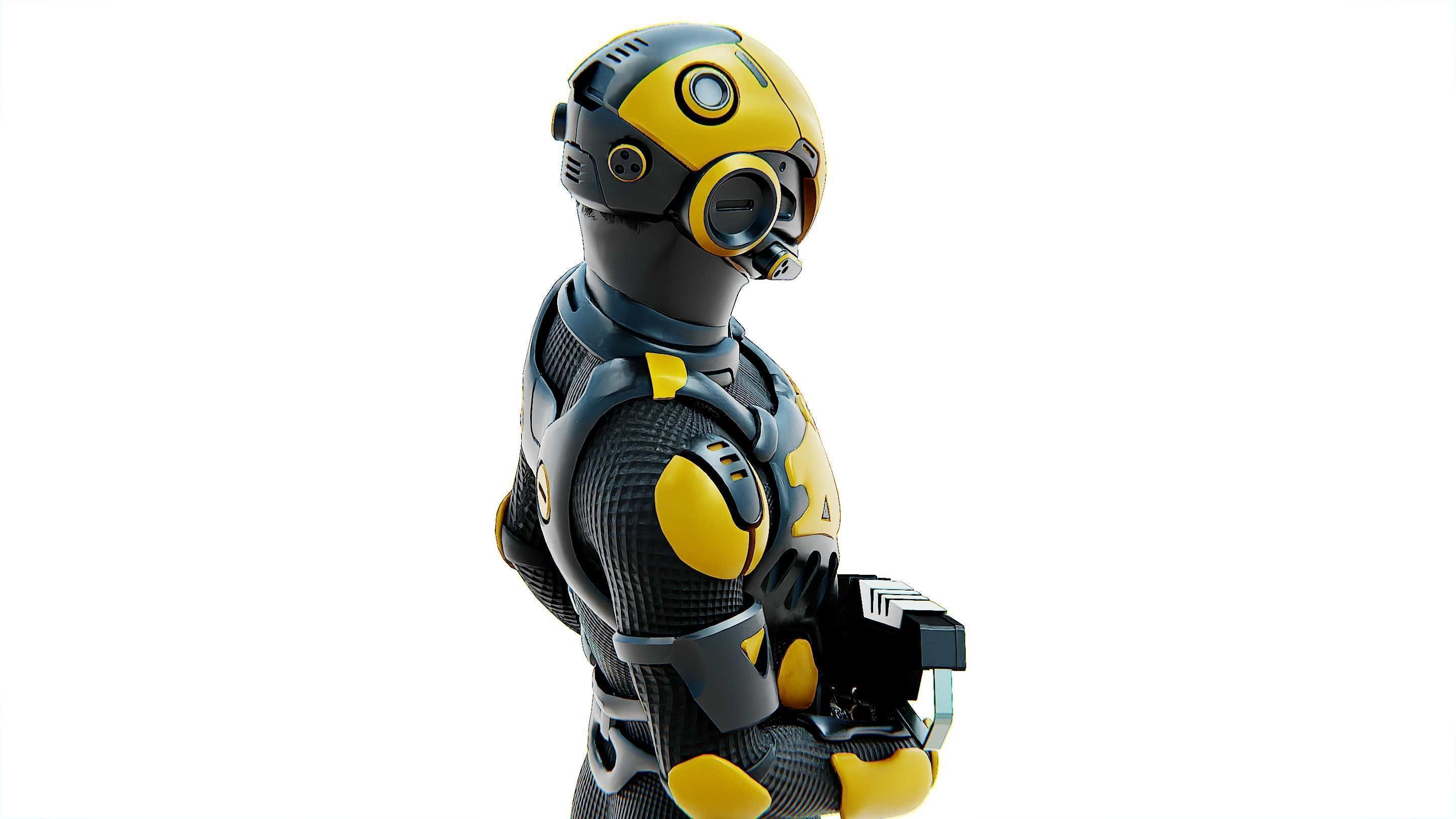 MECHA SOLDIER-G Rigged for Unreal Engine - Unity - MIXAMO 3D model_24