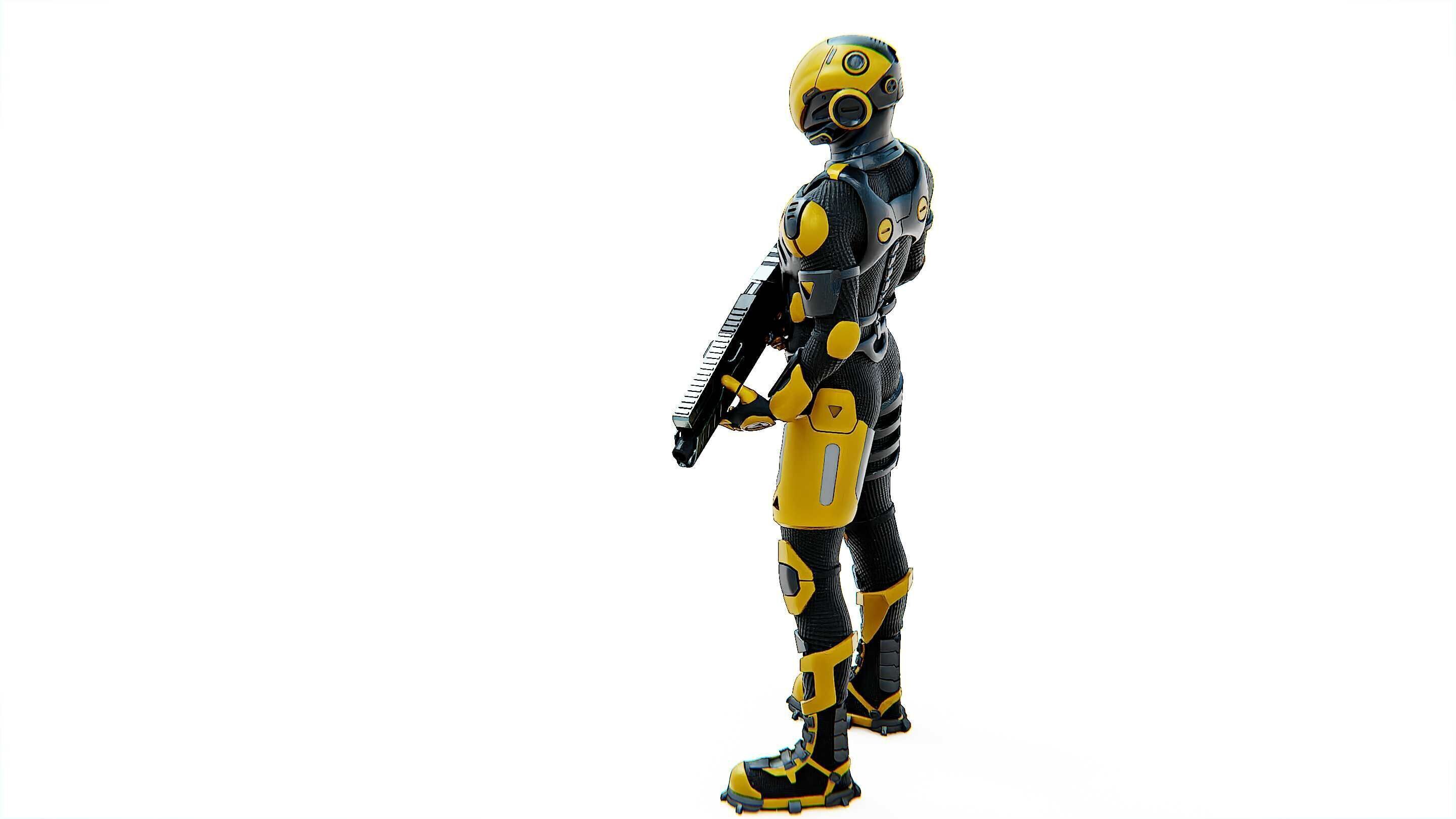 MECHA SOLDIER-G Rigged for Unreal Engine - Unity - MIXAMO 3D model_16