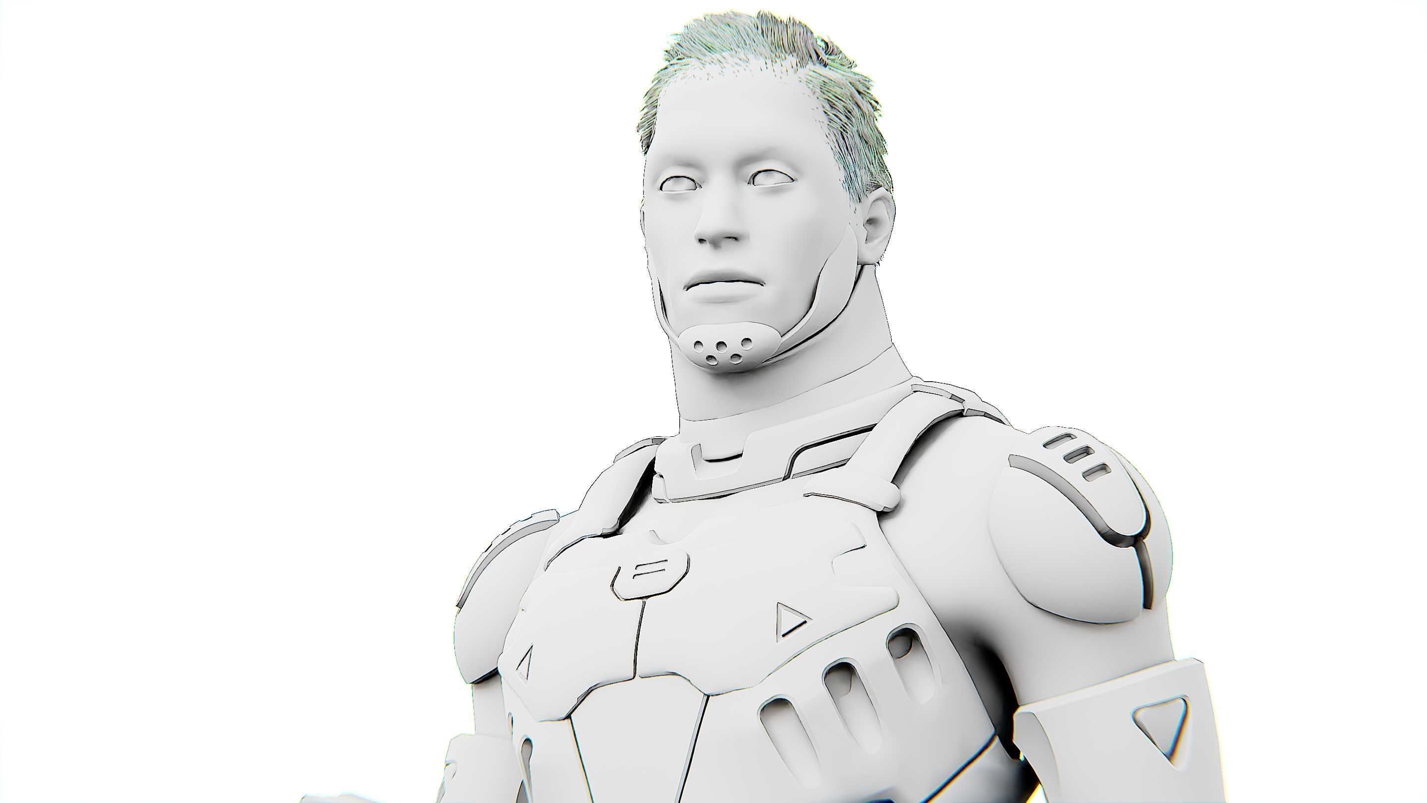 MECHA SOLDIER-G Rigged for Unreal Engine - Unity - MIXAMO 3D model_35