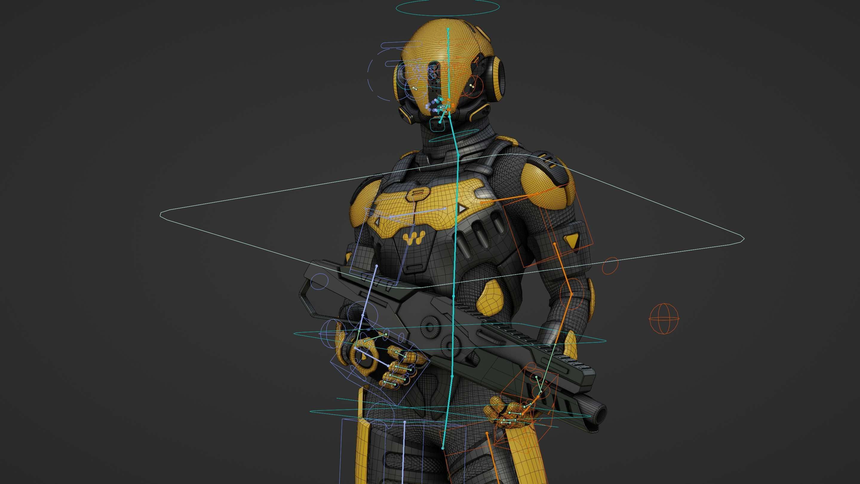 MECHA SOLDIER-G Rigged for Unreal Engine - Unity - MIXAMO 3D model_39