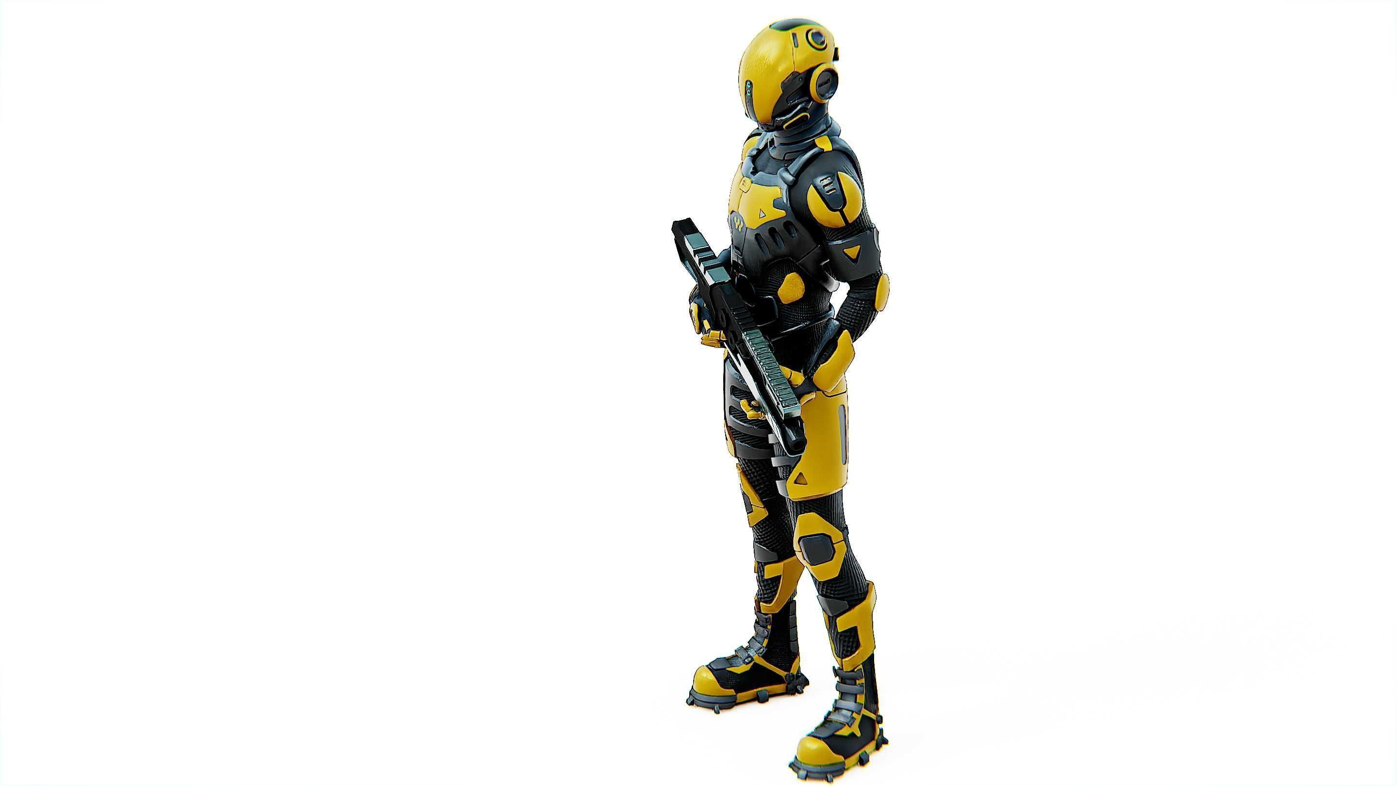 MECHA SOLDIER-G Rigged for Unreal Engine - Unity - MIXAMO 3D model_18