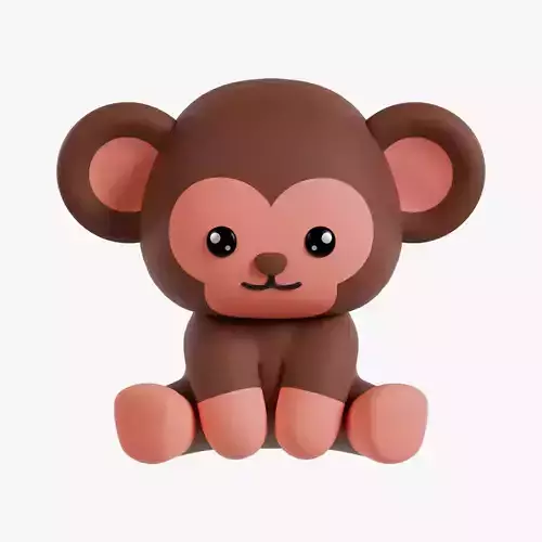 Chinese Zodiac Year of the Monkey Sitting Pose