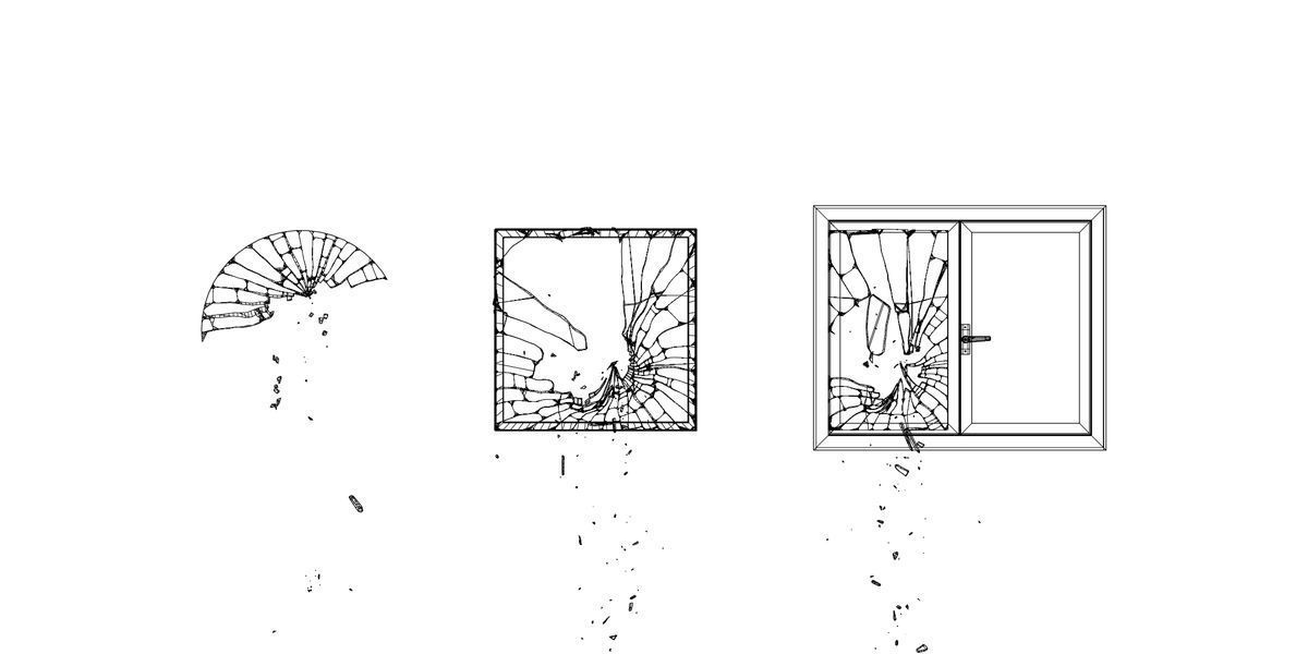 Animated ABC Broken Windows And Mirrors Glass 3D Models 3D model_9