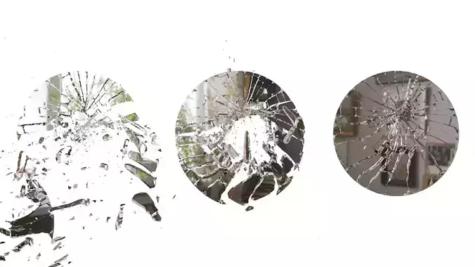 Animated ABC Broken Windows And Mirrors Glass 3D Models 3D model